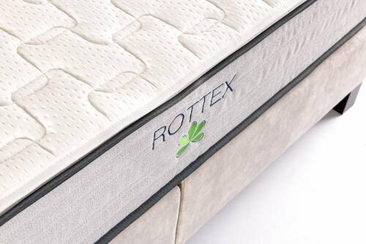 Boxspring Ágy Pasadena - krém, Modern, faalapú anyag/textil (160/200cm)