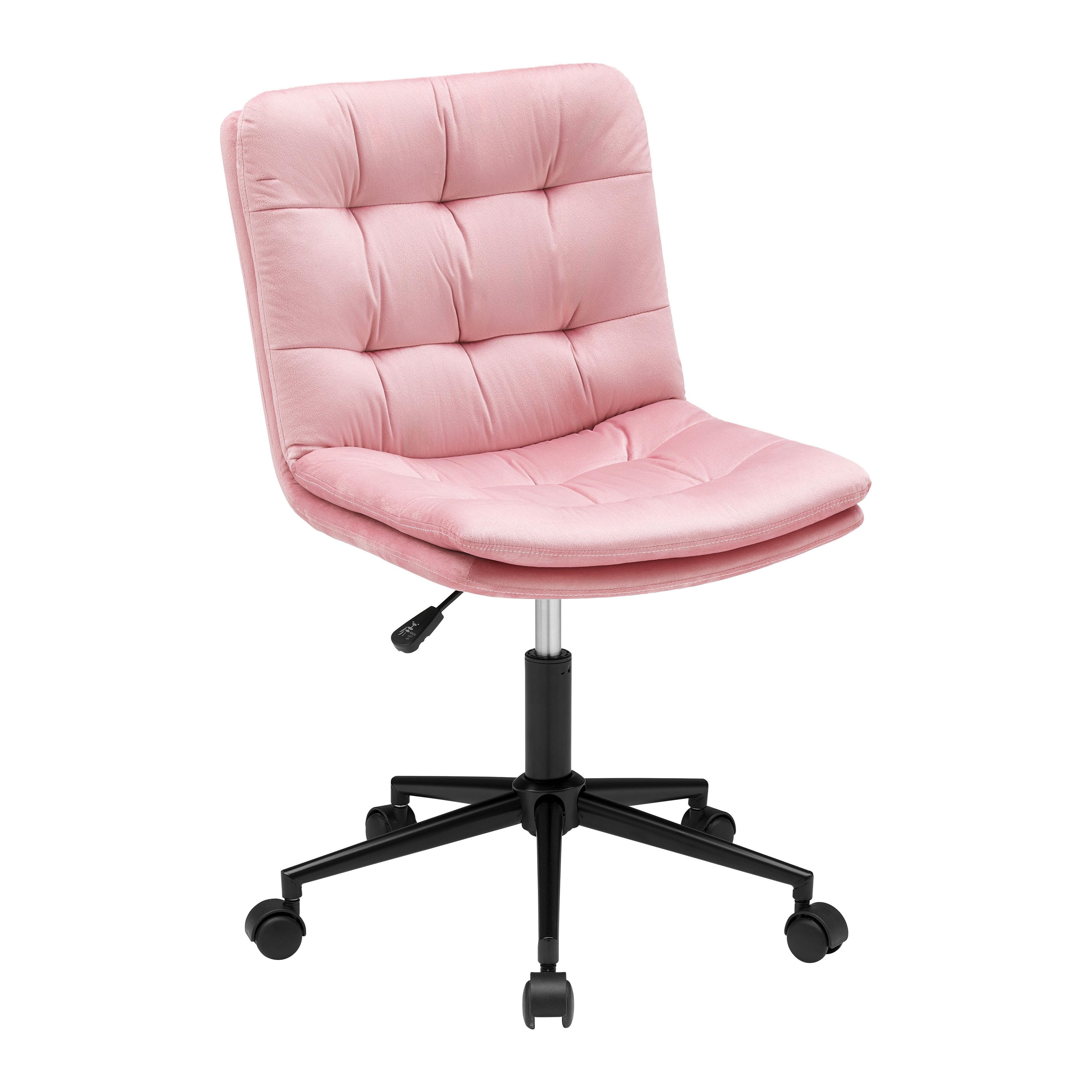 Drehstuhl Easy II Pink - Pink/Schwarz, KONVENTIONELL, Kunststoff/Textil (44/92-102/53cm) - Mömax