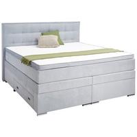 Boxspringbett Florida in Hellgrau ca. 180x200cm - Hellgrau, Konventionell, Holzwerkstoff/Kunststoff (180/200cm) - Premium Living