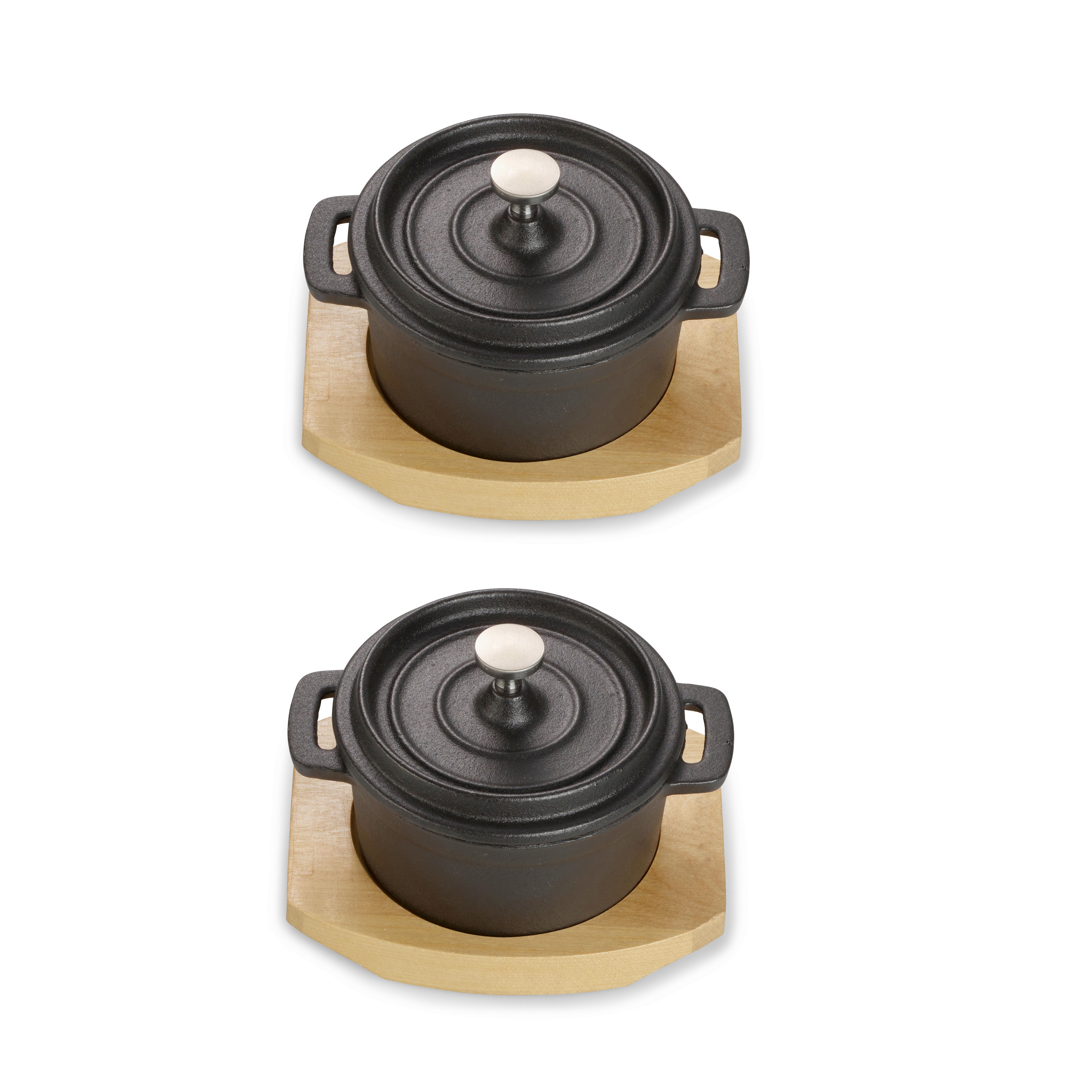 Servirna Ponev Blackstyle, 2 Kos - črna, Basics, kovina (10cm) - Echtwerk