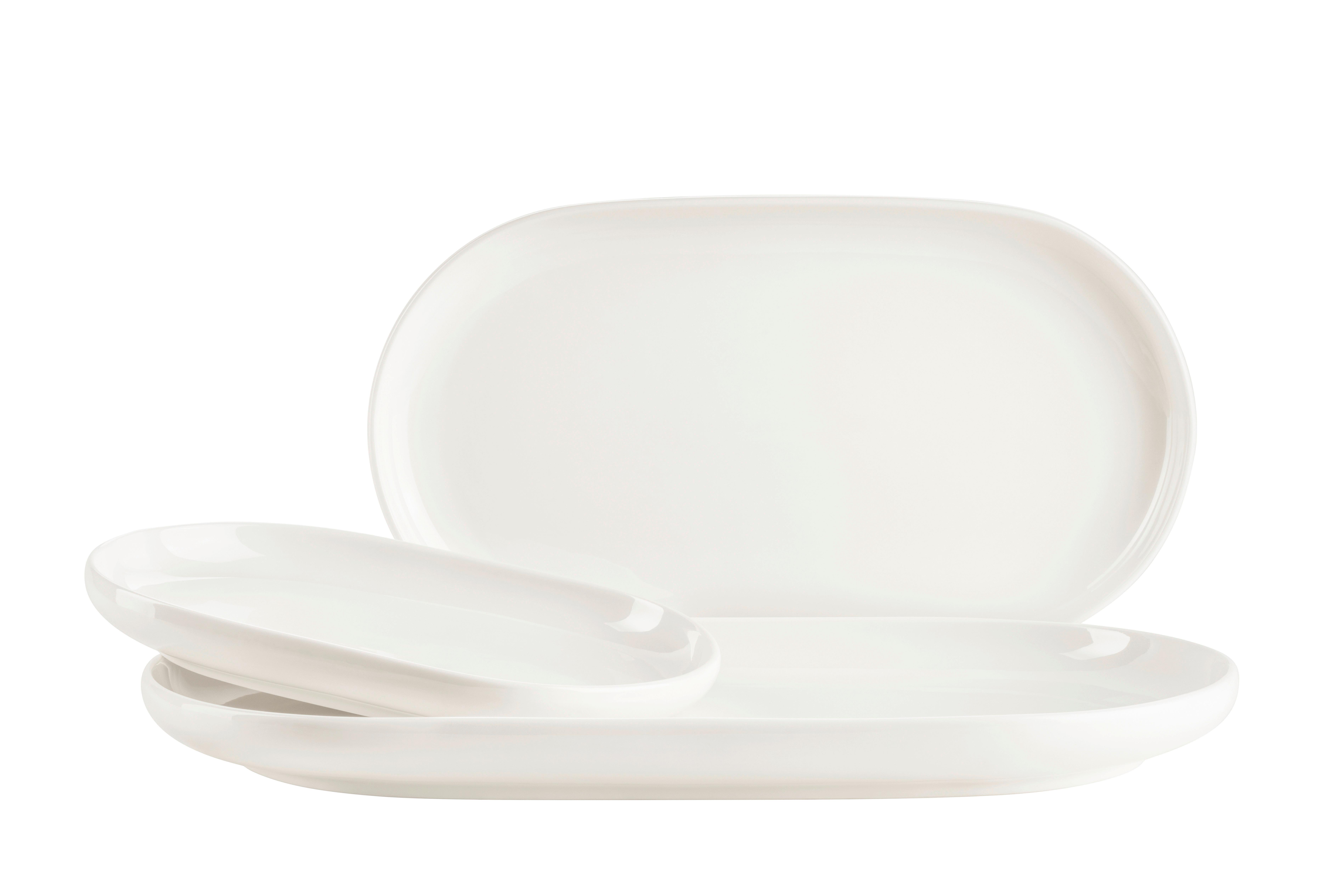 SERVIERPLATTEN-SET 934164 SERVIERPLATTENSET TAYA - Weiss, Basics, Keramik - Mäser