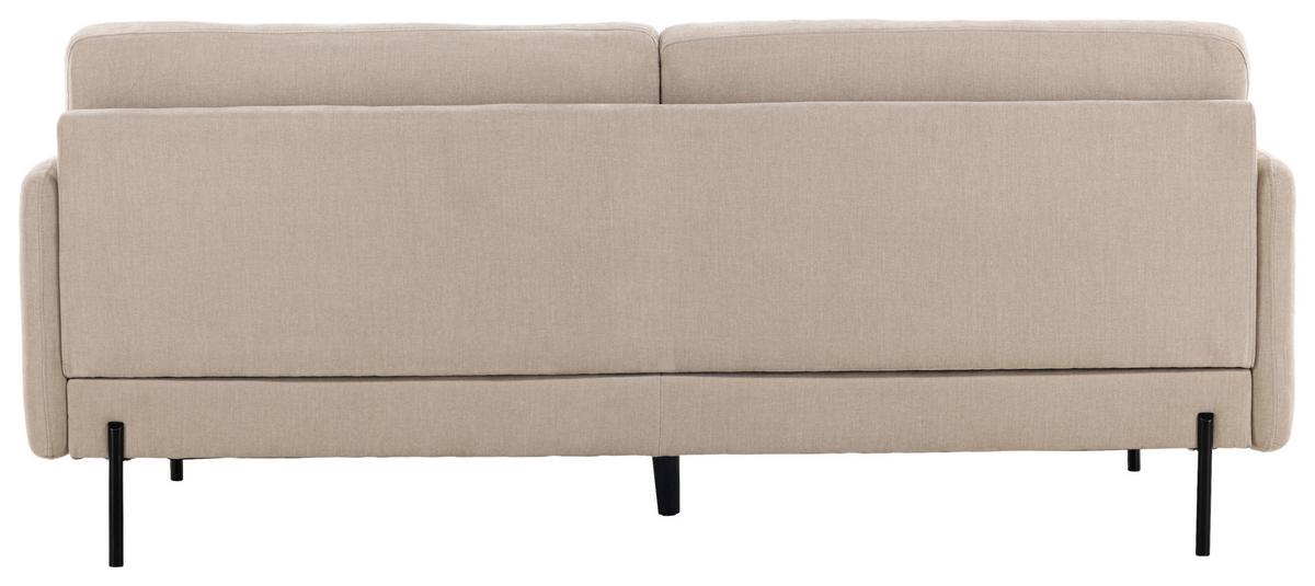 2-SITZER-SOFA ANTIBES - Beige/Schwarz, Design, Textil/Metall (209.5/86/87cm) - Livetastic