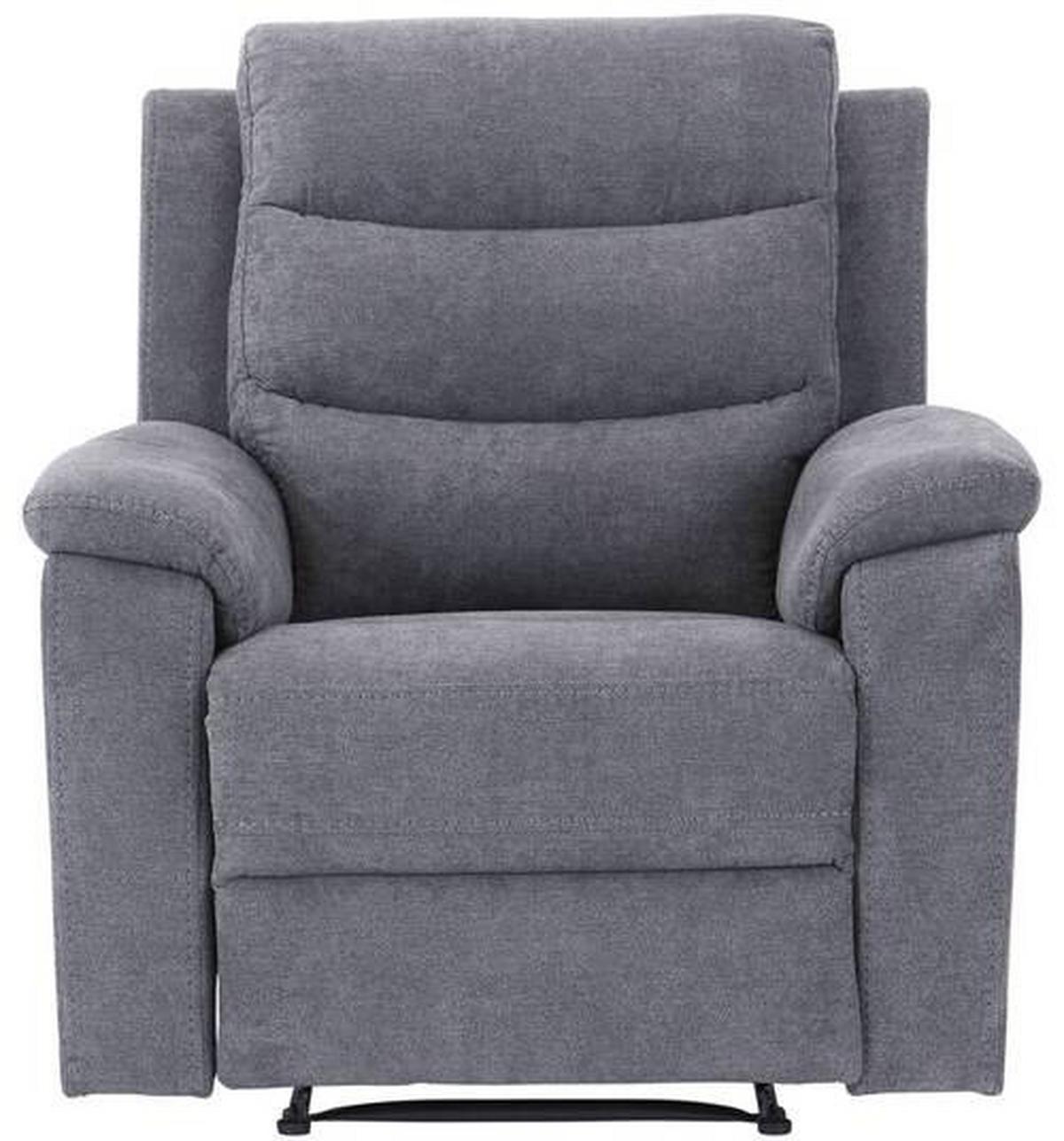 Počivalnik Manchester, Siva, Relax Funkcija - siva/črna, Konvencionalno, umetna masa/tekstil (92/102/93cm) - Ondega