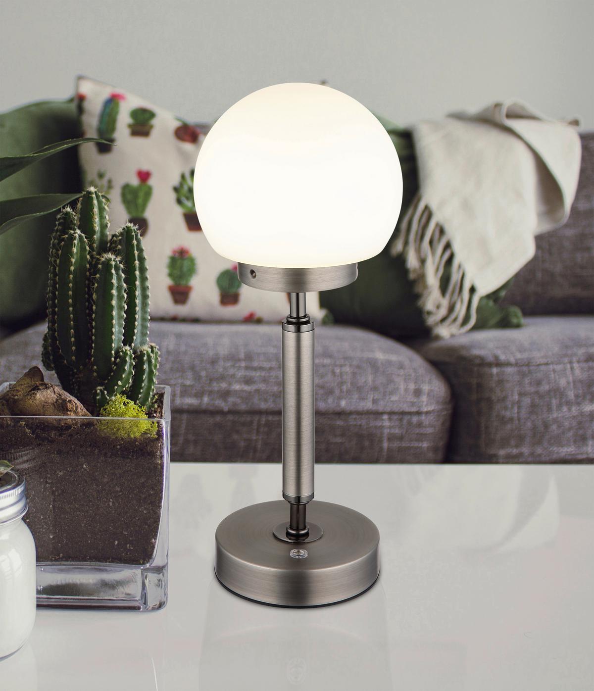 Led Stolna Svjetiljka Haku - crna/antracit, Basics, staklo/metal (11,5/28,5cm) - Globo