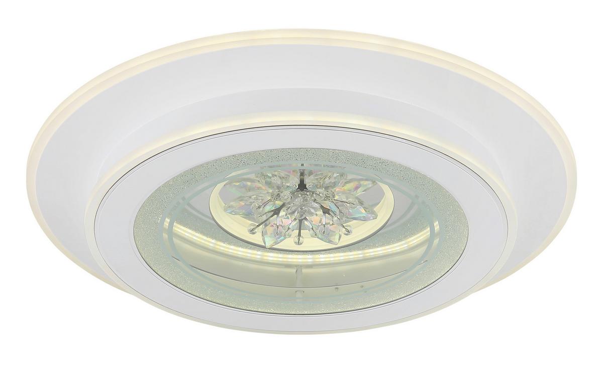 Led Stropna Svjetiljka Boja Kroma - bijela/prozirno, Konvencionalno, metal/plastika (46/6,5cm) - Globo