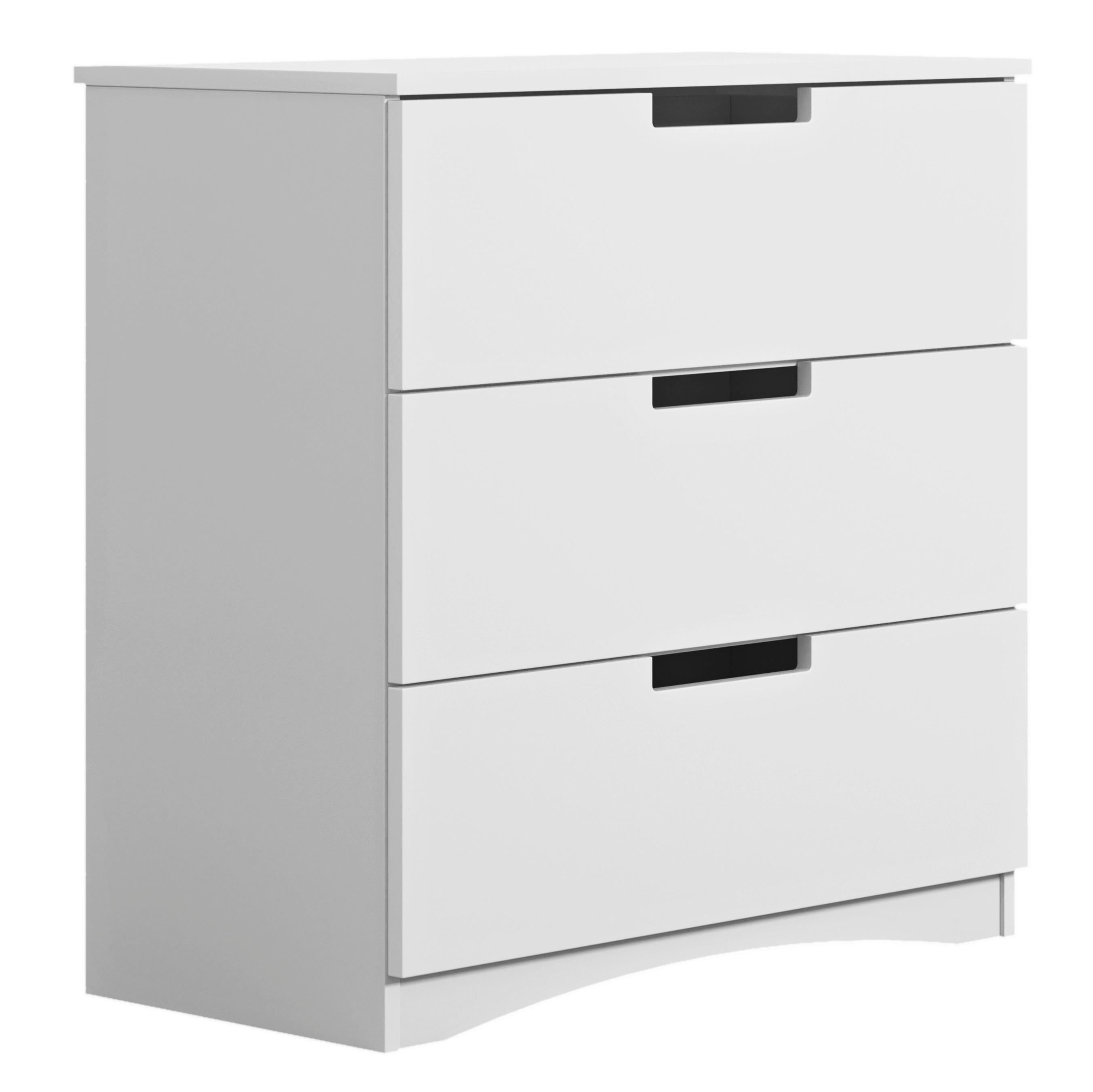 Komoda Classic, Bela - bela, Moderno, leseni material (80/81/41cm) - MID.YOU