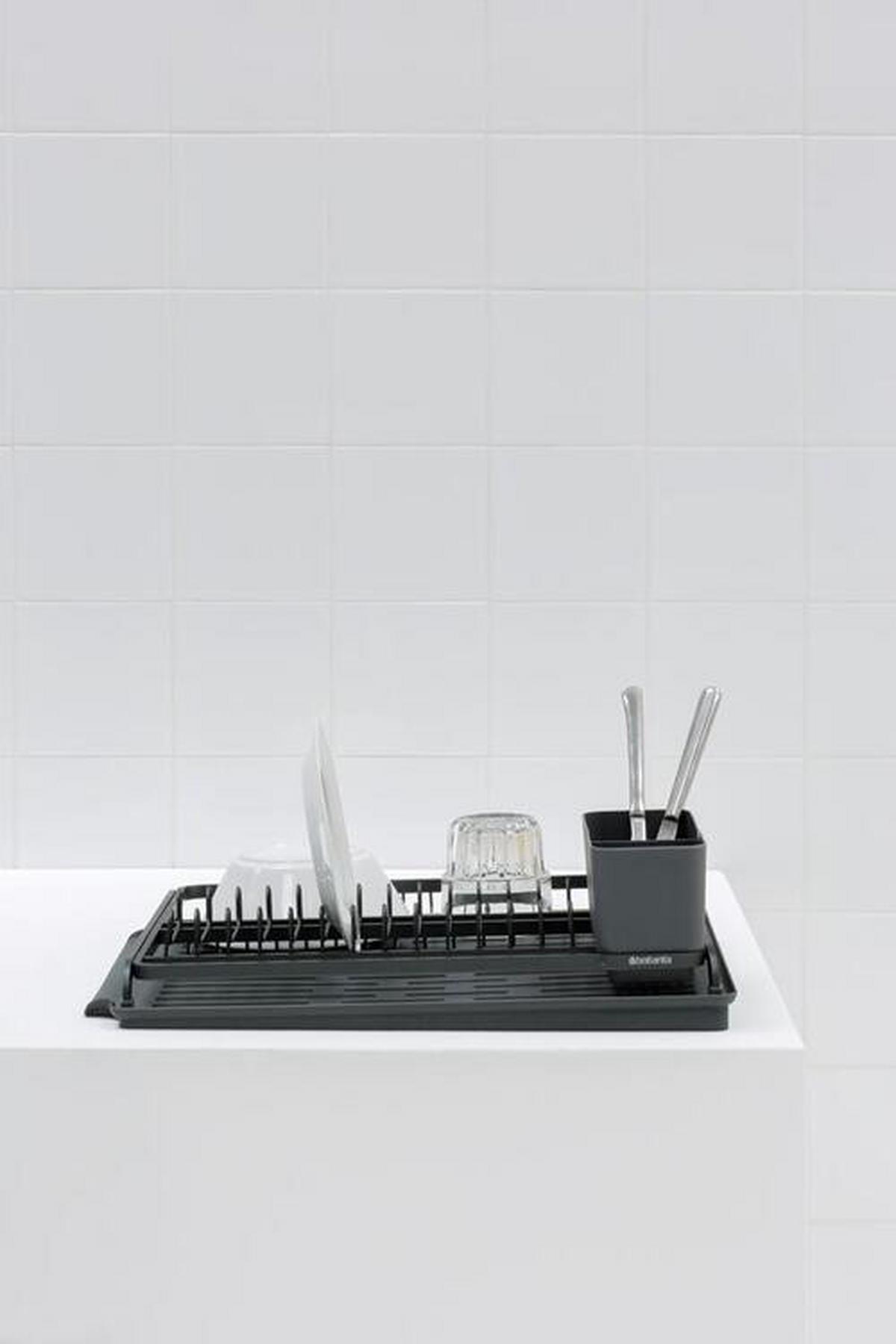 SUSZARKA DO NACZYŃ 117404 - ciemnoszary, Design, metal (38,6/14,2/49,2cm) - Brabantia