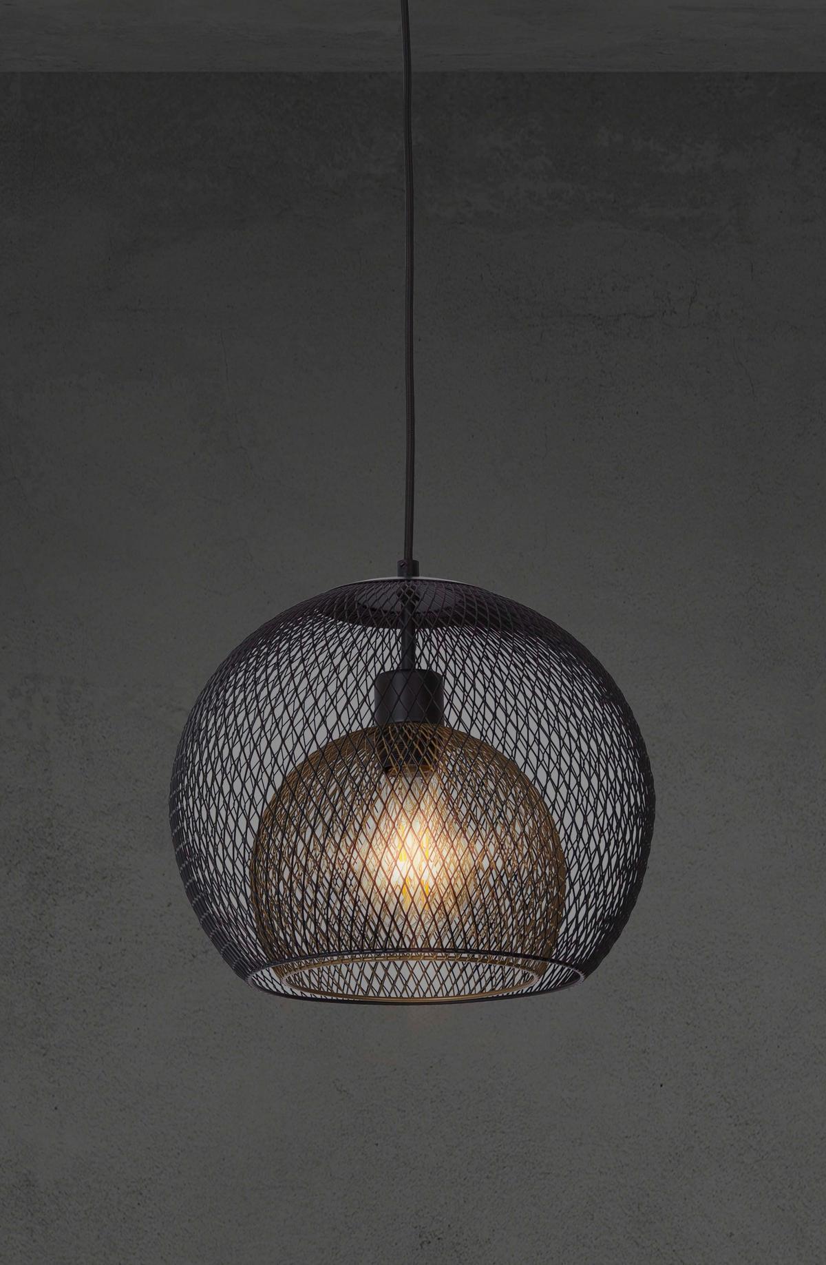 Viseća Svjetiljka Selina - crna, Design, metal (30/150cm) - Globo