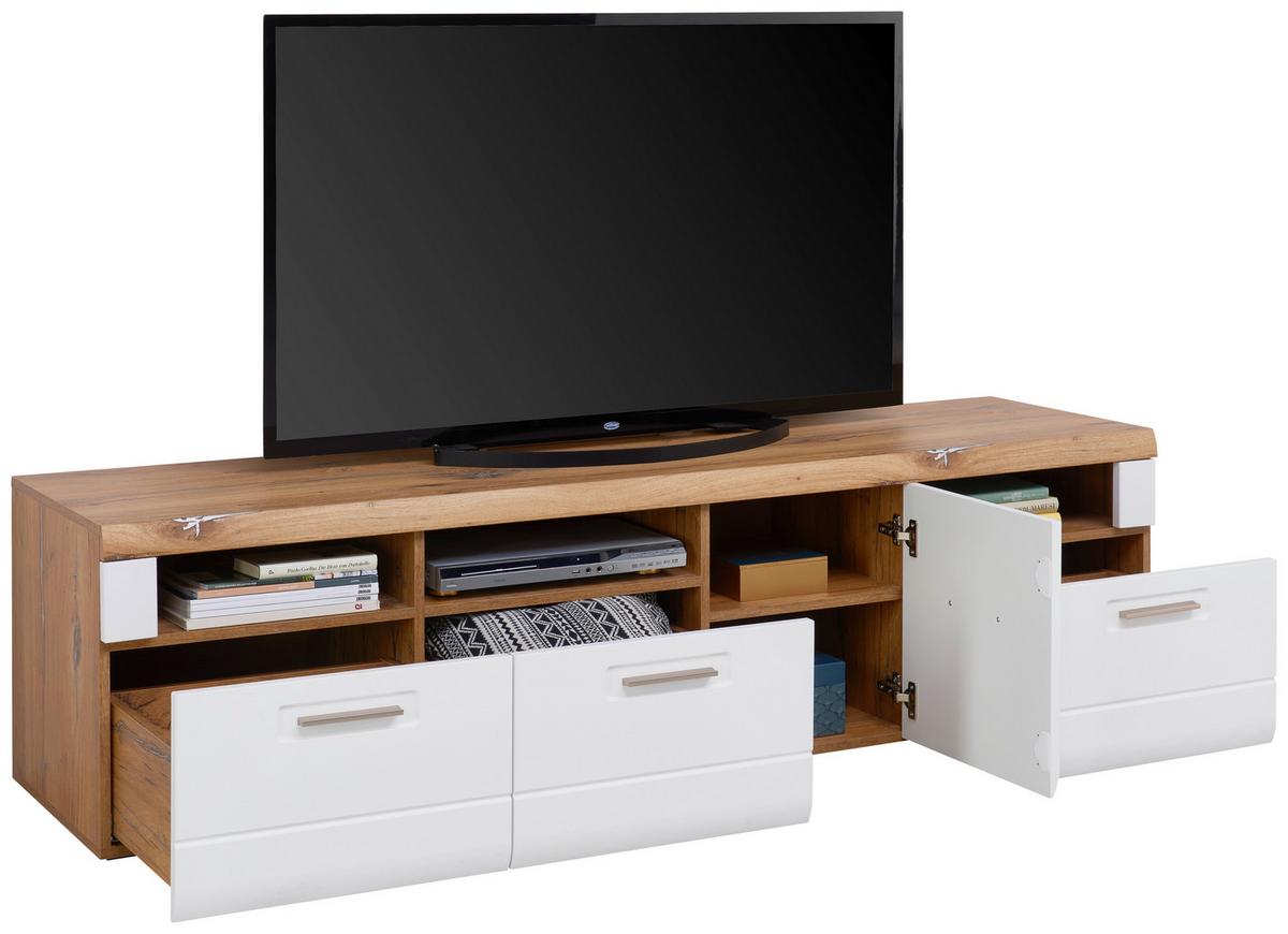 COMODĂ TV AURIS - alb, Modern, material pe bază de lemn (190/49,5/49,6cm) - Modern Living
