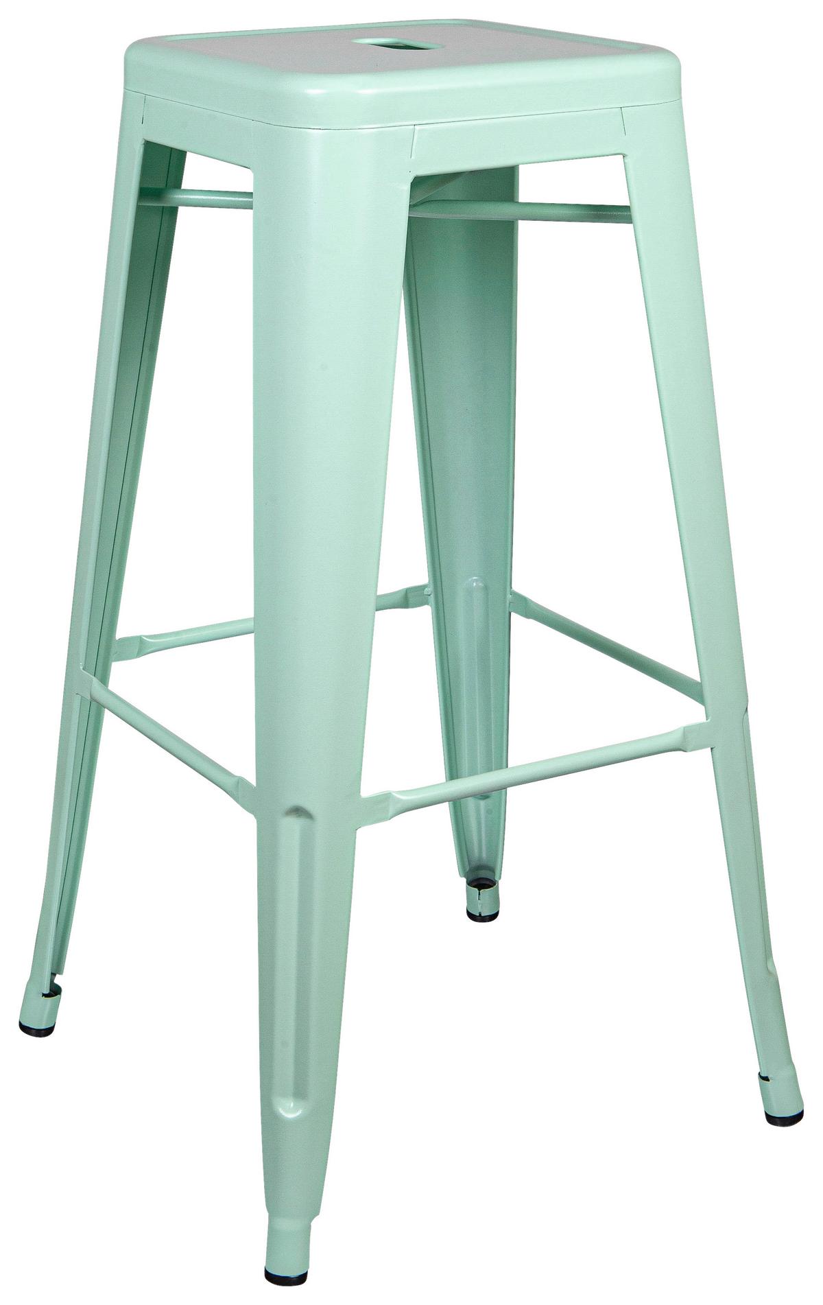 Barski Stol Vantaggio High Brush, Pastelno Zelena, Mat - črna/pastelno zelena, Basics, kovina (44/77/44cm) - MID.YOU