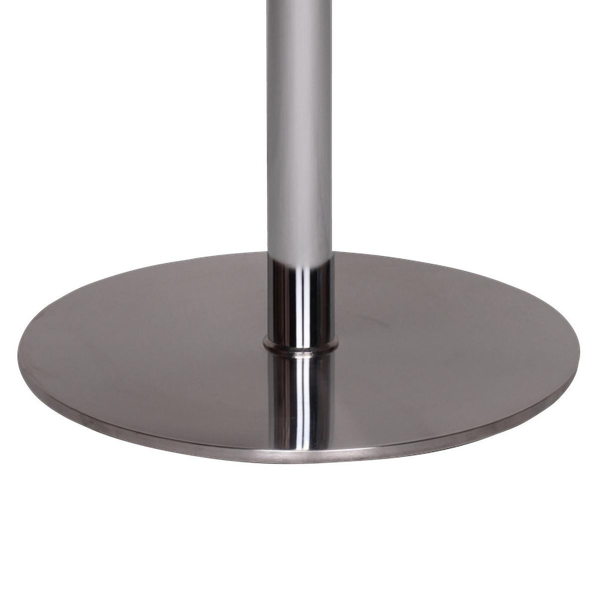 STOŁEK BAROWY WL1.282 - kolor srebrny/biały, Modern, metal/tkanina (43/65/43cm) - MID.YOU