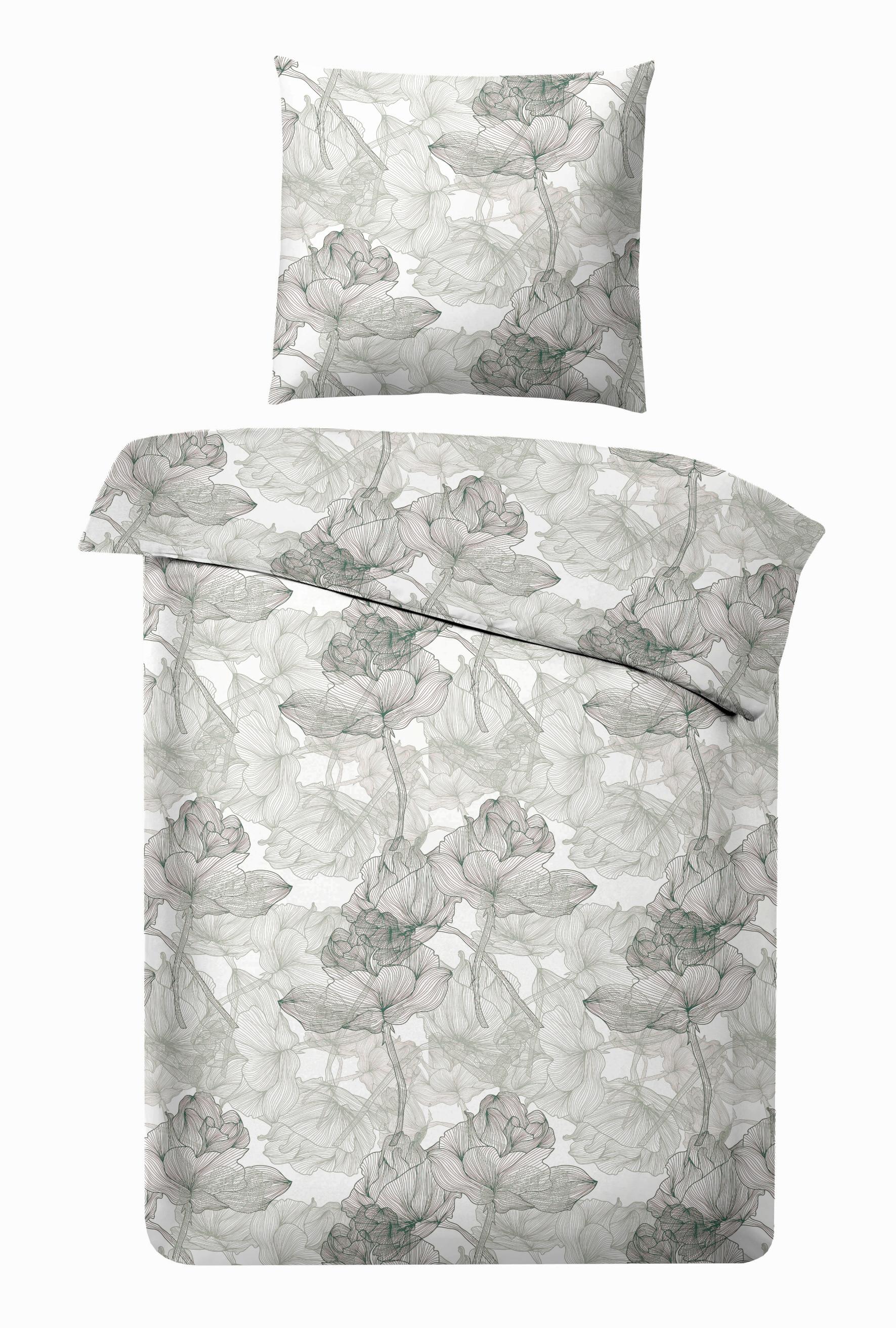 Bettwäsche Bio-Eva in Anthrazit ca. 135x200cm - Anthrazit, MODERN, Textil (135/200cm) - ecoTree