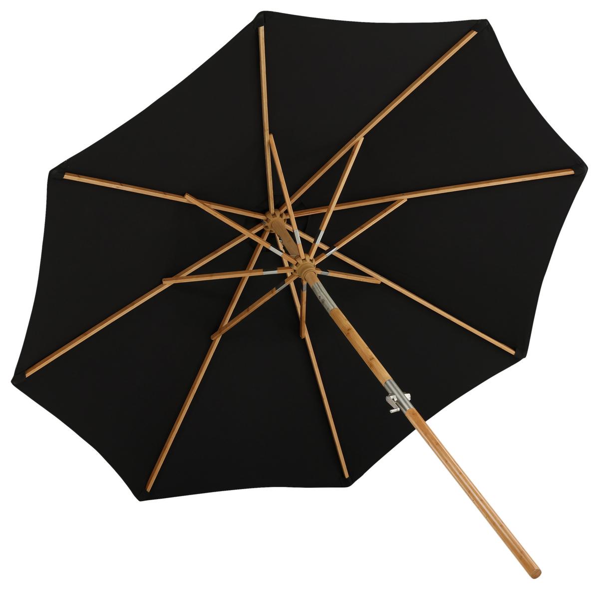 Sonnenschirm Cerox ca. 270x250 cm Schwraz - Schwarz, KONVENTIONELL (270/250cm) - Gardenson