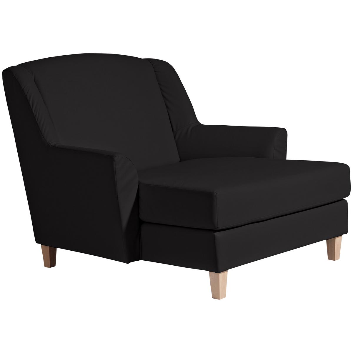 XXL-SESSEL JUDITH - Schwarz/Naturfarben, MODERN, Holz/Holzwerkstoff (136/107/142cm) - Max Winzer