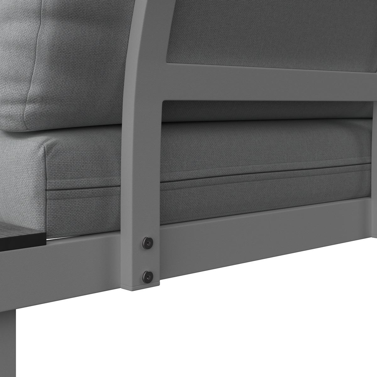 Dining-Loungeset Leandra Hellg Outdoorstoff/Metall/Polywood - Dunkelgrau/Hellgrau, MODERN, Kunststoff/Textil - Bessagi Garden