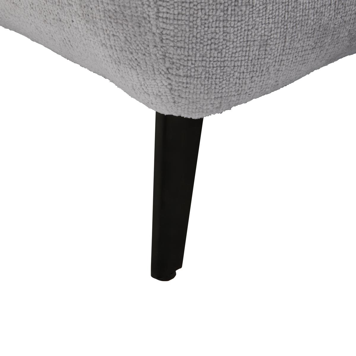 Kutna Garnitura Silvio - svijetlo siva/crna, Moderno, tekstil/metal (275/85-105/225cm) - Mömax