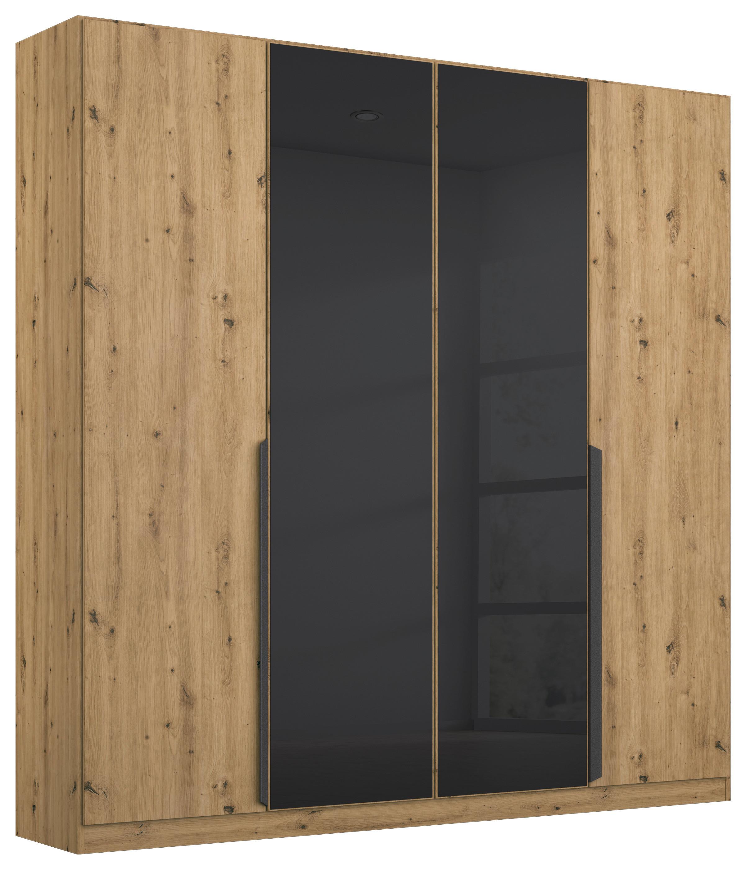 DULAP USI ROTATIVE ARTEMIS - stejar Artisan/antracit, Modern, sticlă/material pe bază de lemn (181/210/54cm) - Modern Living