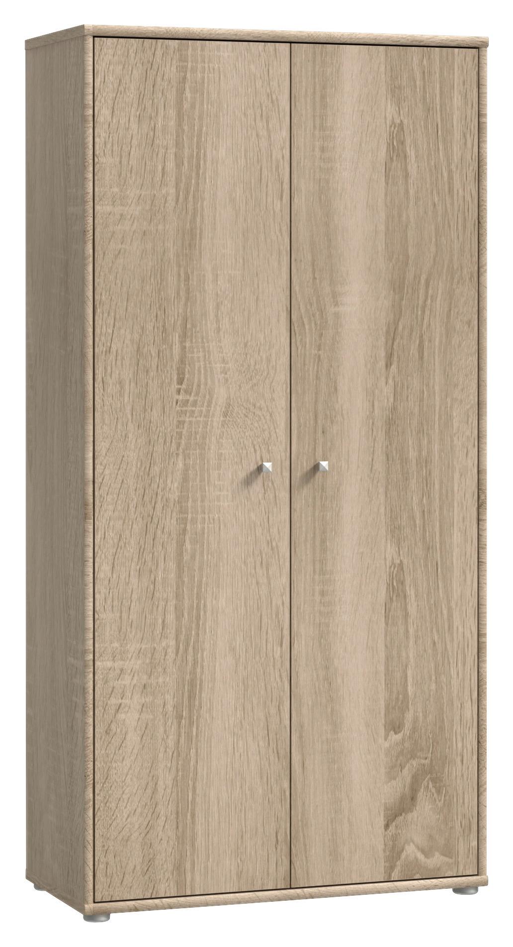 Omara S Klasičnimi Vrati Tempra 2, Barva Hrasta - barve hrasta/barve aluminija, Design, umetna masa/leseni material (73,7/149,5/34,8cm)