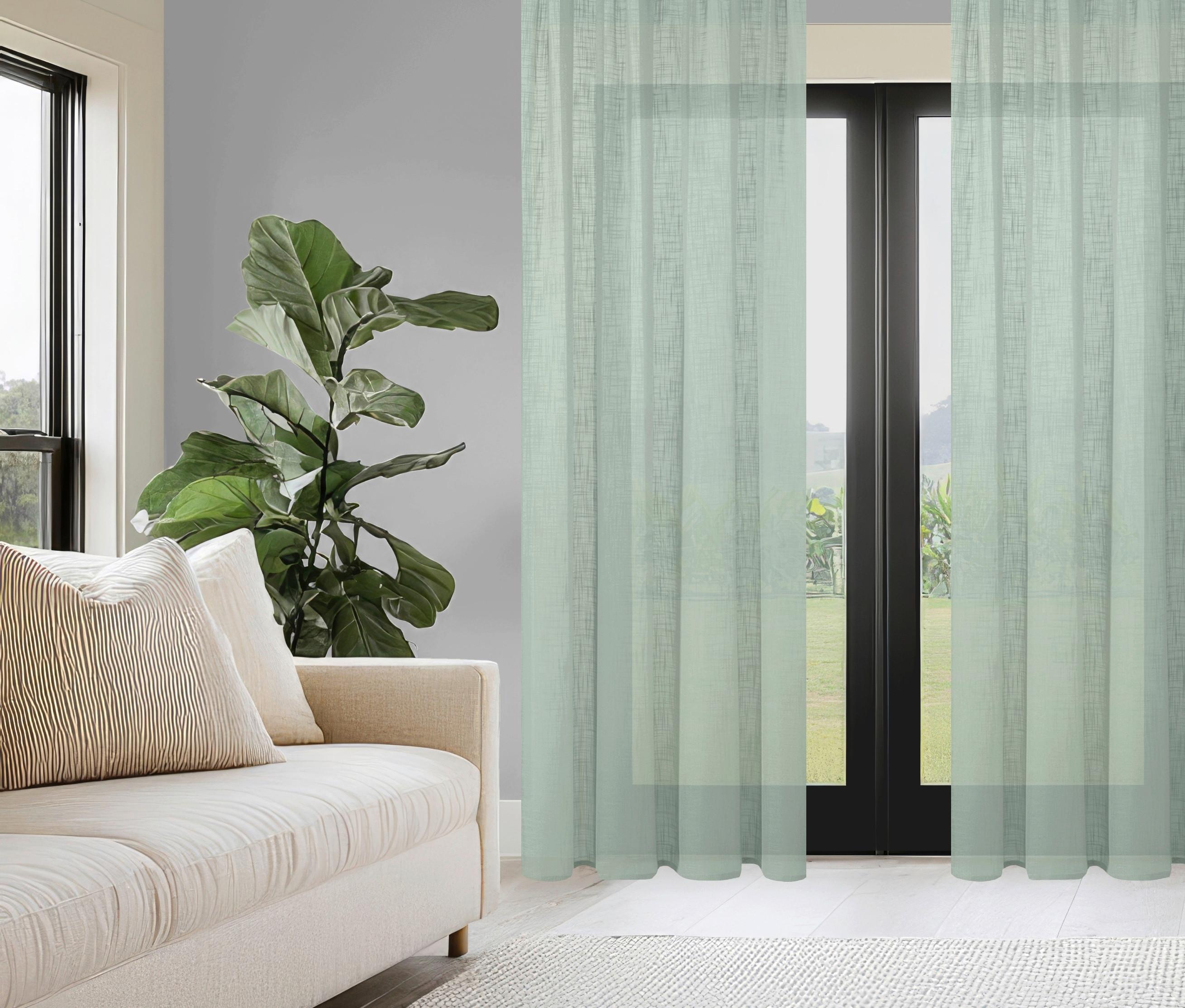 Fertigvorhang Softy Salbeigrün ca. 140x225cm - Salbeigrün, Basics, Textil (140/225cm)