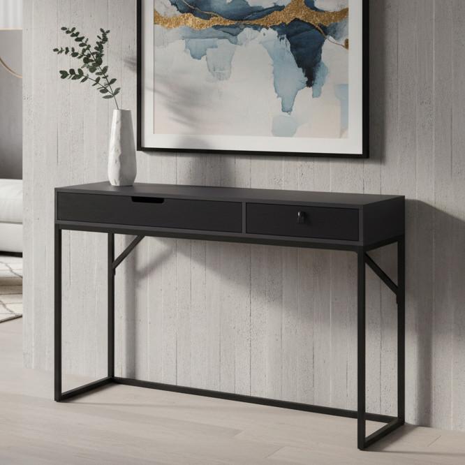 KONSOLBORD SOPHIA - svart, Modern, metall/trämaterial (120/78/40cm) - Bessagi Home