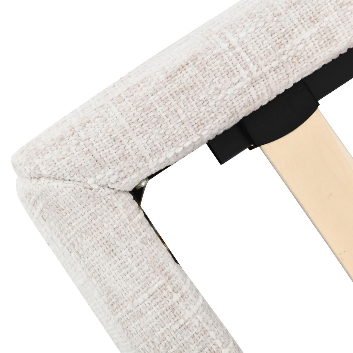 Polsterbett Glaris Creme Ca. 160x200 Cm - Eichefarben/Creme, Modern, Holz/Textil (160/200cm) - Bessagi Home
