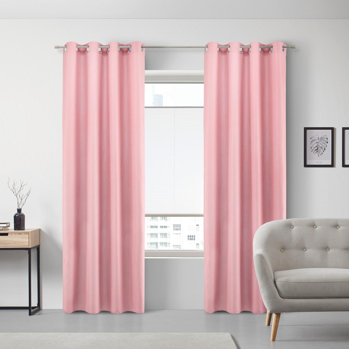 Ösenschal Abby in Rosa ca. 140x235cm - Rosa, KONVENTIONELL, Textil (140/235cm) - Modern Living
