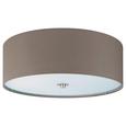 Deckenleuchte max. 60 Watt 'Pasteri' - Taupe/Nickelfarben, MODERN, Textil/Metall (47,5/19,5cm) Deckenleuchte max. 60 Watt 'Pasteri' - Taupe/Nickelfarben, MODERN, Textil/Metall (47,5/19,5cm)