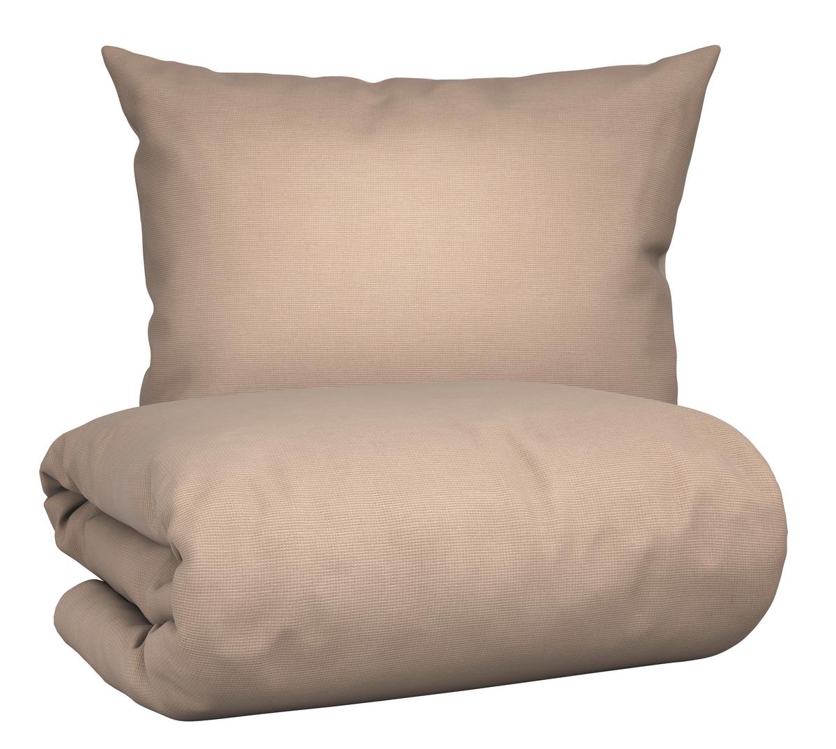 BETTWÄSCHESET WAFFEL - Beige, Modern, Textil (160/210cm) - Modern Living