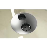 Steckdosenelement Twist 4450001 - Edelstahlfarben/Schwarz, ROMANTIK / LANDHAUS, Kunststoff (10,5cm) - HKT