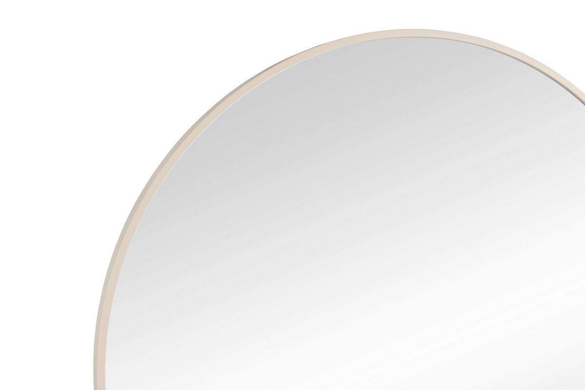 Spiegel Britt Sandfarben Ø ca. 70cm - Sandfarben, MODERN, Glas/Metall (70cm) - Mömax