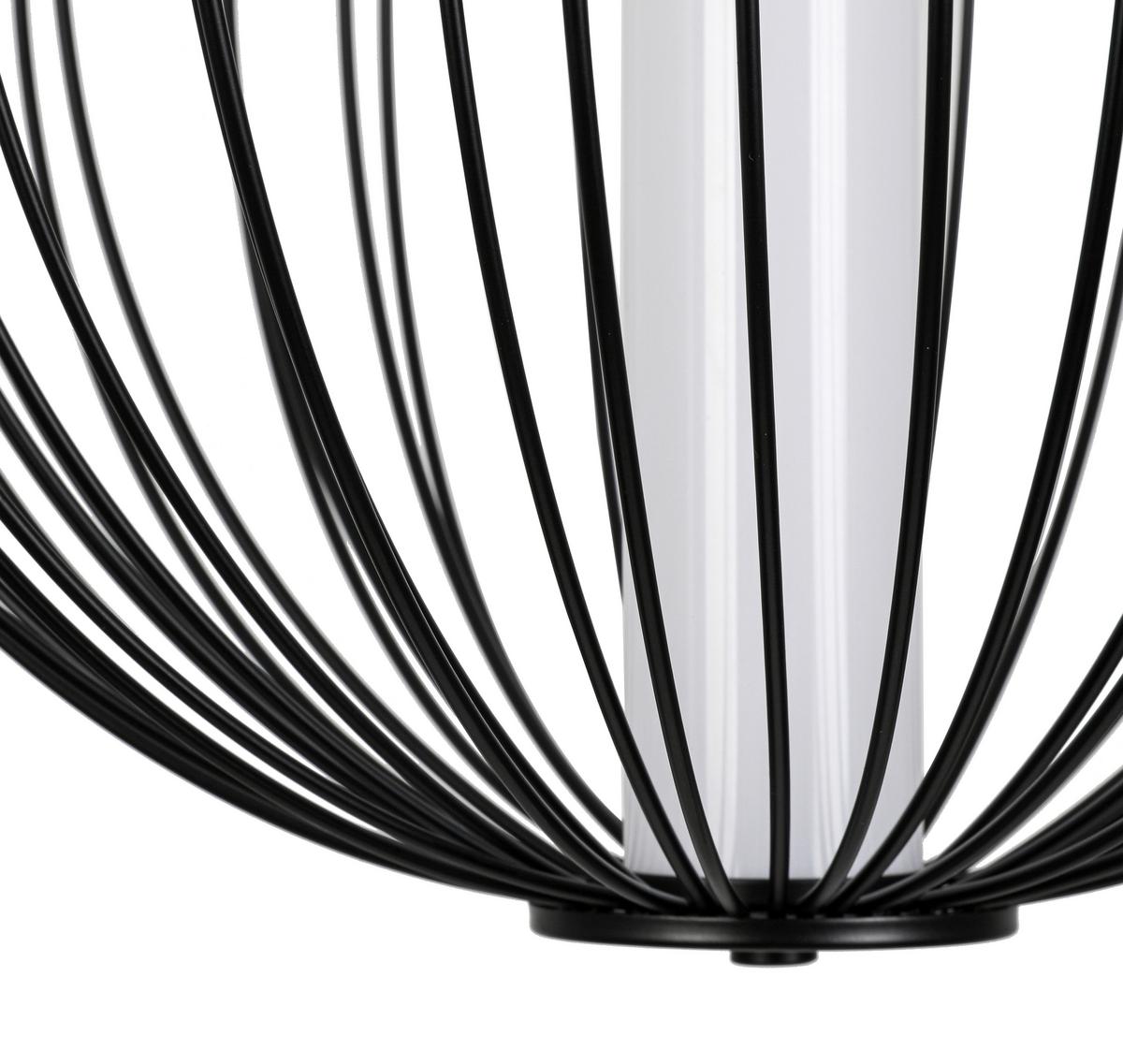 LED-Hängeleuchte Kalti Schwarz max. 24 Watt - Schwarz, MODERN, Kunststoff/Metall (40/145cm) - Mömax