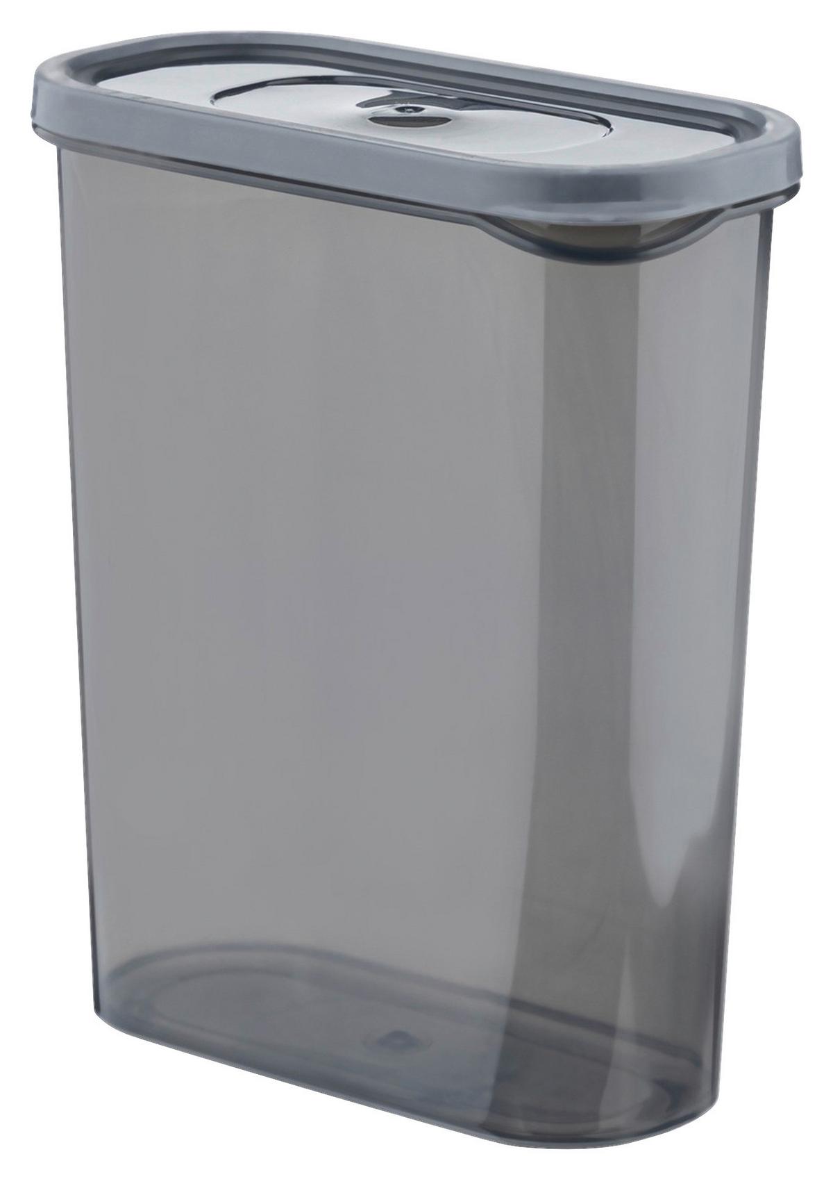ZESTAW POJEMNIKÓW KUCHENNYCH AKY-2000-12 - antracytowy, Basics, tworzywo sztuczne (17/21/8cm)