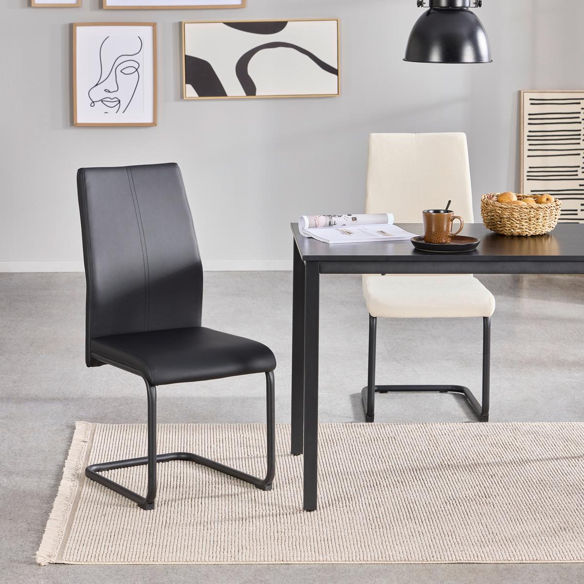 Stolica Anne - crna, Konvencionalno, metal/tekstil (44/96/57cm) - Best Price