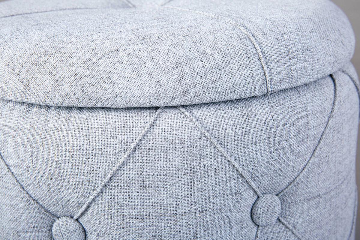 Hocker Yapaka Grau - Grau, KONVENTIONELL, Holzwerkstoff/Kunststoff (34/40/34cm) - MID.YOU