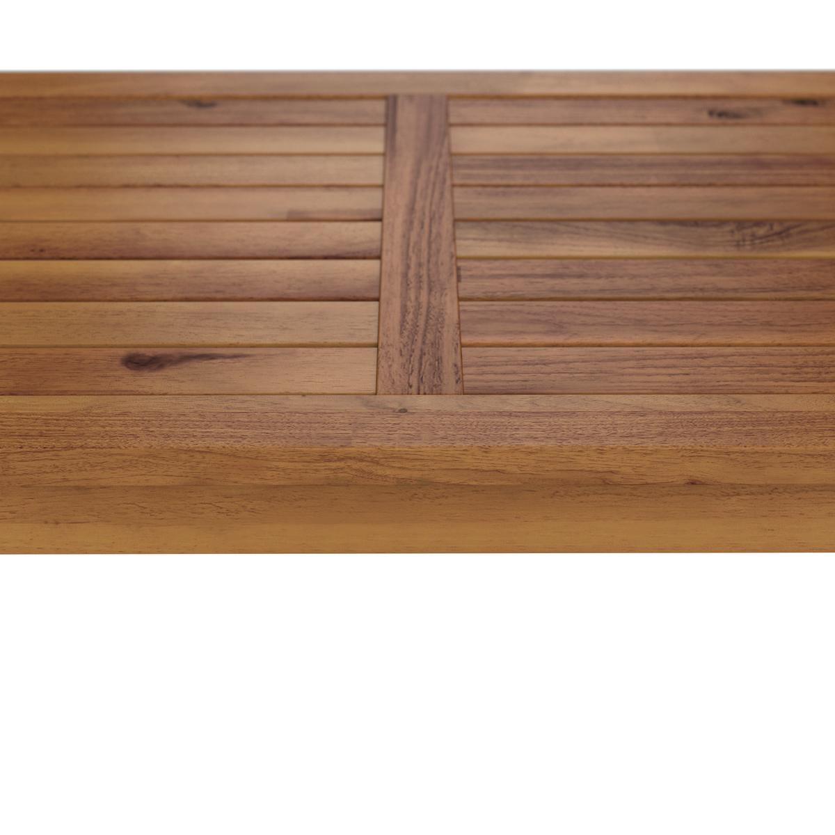 Loungegarnitur Enrica Schwarz/Akazie Rope - Schwarz/Akaziefarben, MODERN, Holz/Kunststoff (120/84/70cm) - Bessagi Garden