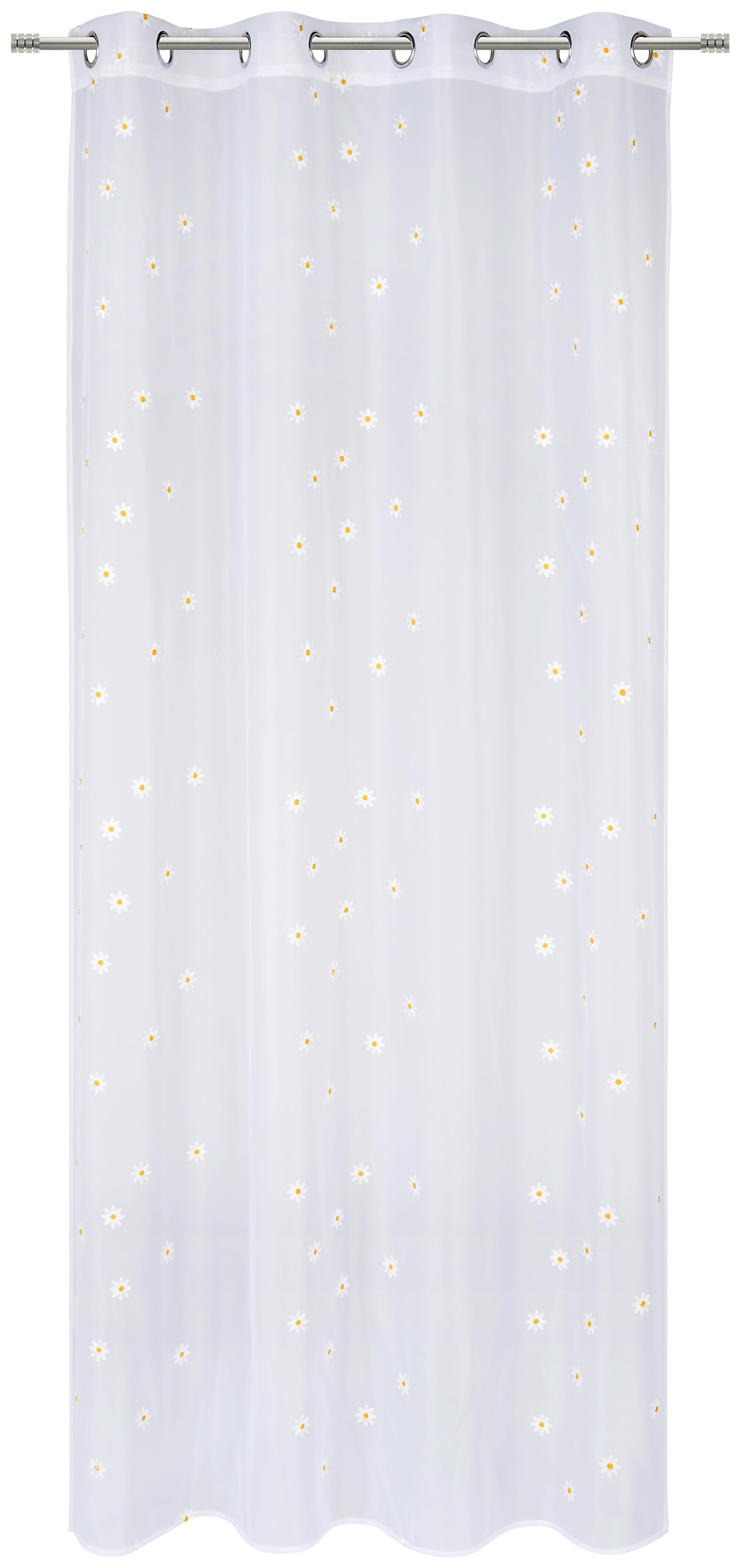 ZASŁONA NA PRZELOTKACH FLOWERY - biały/różnokolorowy, Design, tkanina (140/245cm) - Esposa