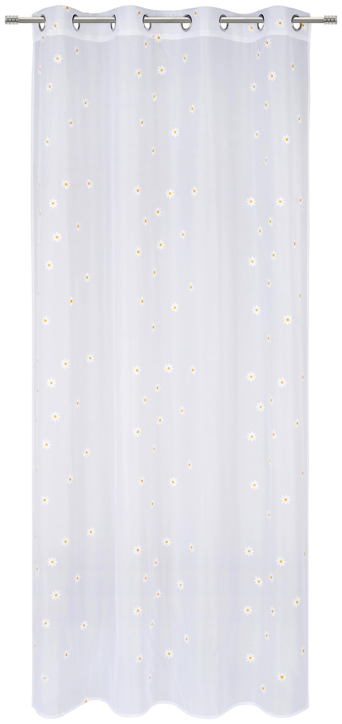 ZASŁONA NA PRZELOTKACH FLOWERY - biały/różnokolorowy, Design, tkanina (140/245cm) - Esposa