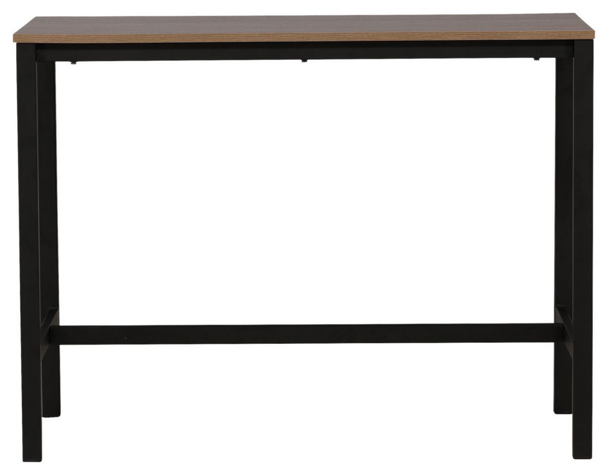 BARTISCH CAMDEN - Walnussfarben/Schwarz, Design, Holzwerkstoff/Metall (120/60/90cm) - Livetastic