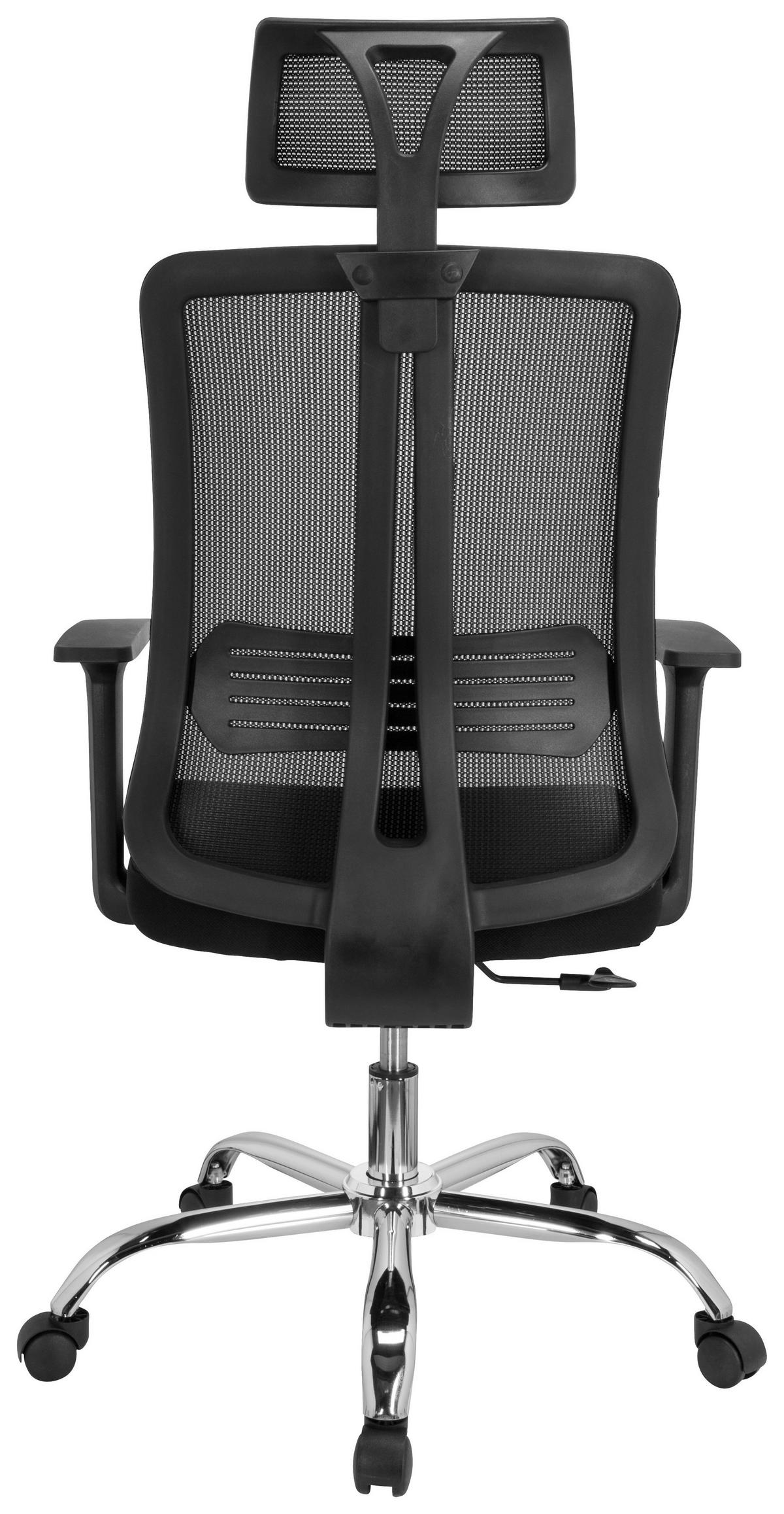 Pisarniški Stol Zh 200, Črna - srebrne barve/črna, Basics, kovina/umetna masa (66/102/59cm) - MID.YOU