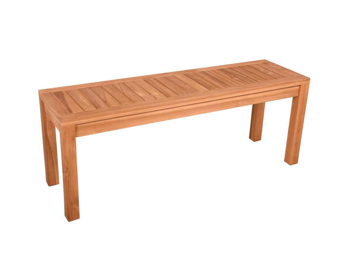 Gartenbank Biaro Teak - Braun, Basics, Holz (35/46/120cm) - Gardenson