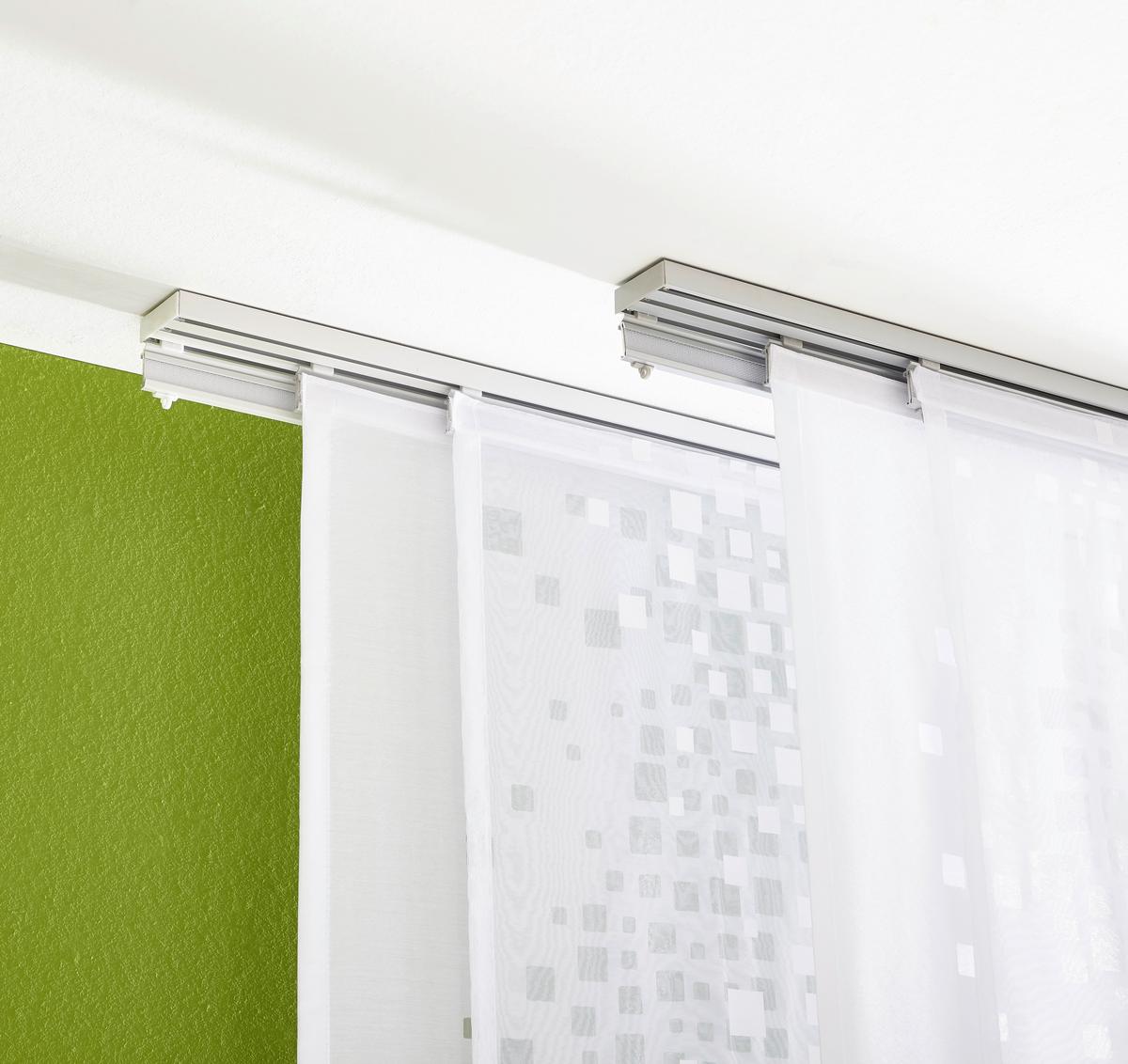 SZYNA DO ZASŁON PANELOWYCH 90000-005 3-CZĘŚCIOWY  ZESTAW - biały, Design, metal (160cm) - Homeware