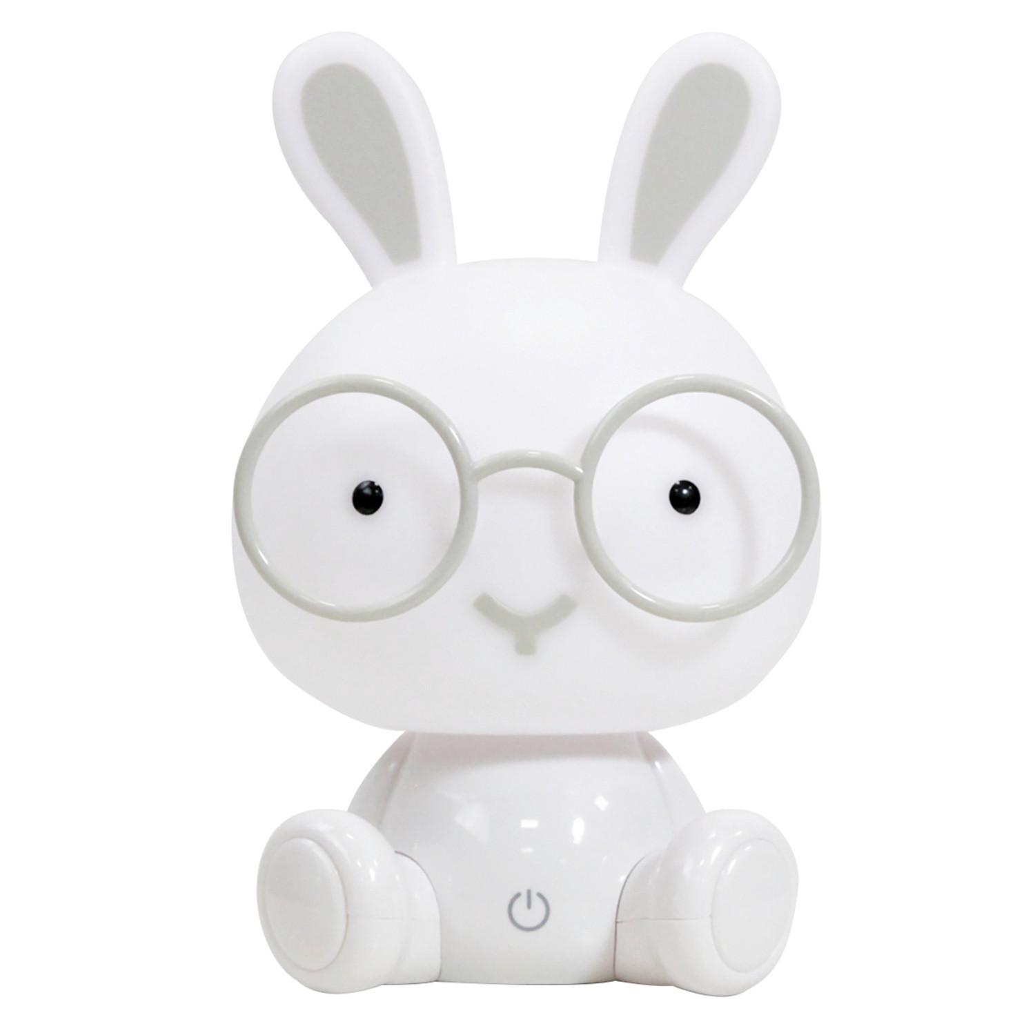 Kindertischleuchte Bunny Weiß max. 3 Watt - Weiß, Basics, Kunststoff (14/14/22cm)