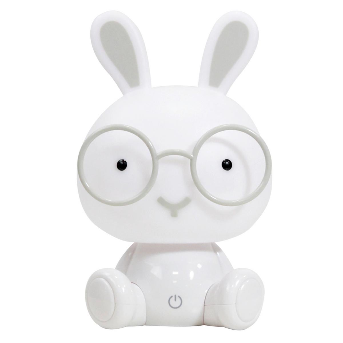 Kindertischleuchte Bunny Weiß max. 3 Watt - Weiß, Basics, Kunststoff (14/14/22cm)