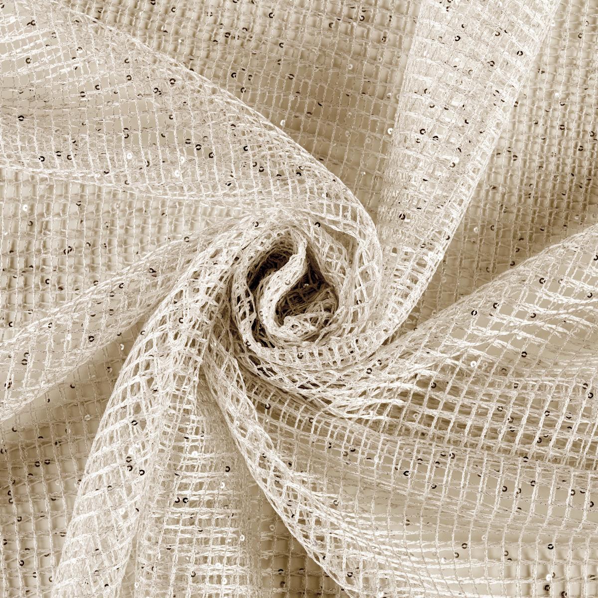 Fertigvorhang Sparkle Champagner/Beige ca. 140x245cm - Champagner/Beige, Textil (140/245cm) - Mömax