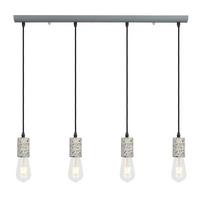 Hängeleuchte Edmund max. 40 Watt - Grau, Basics, Stein/Metall (80/5,5/120cm) - Globo