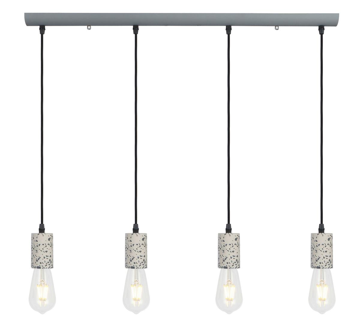 Hängeleuchte Edmund max. 40 Watt - Grau, Basics, Stein/Metall (80/5,5/120cm) - Globo