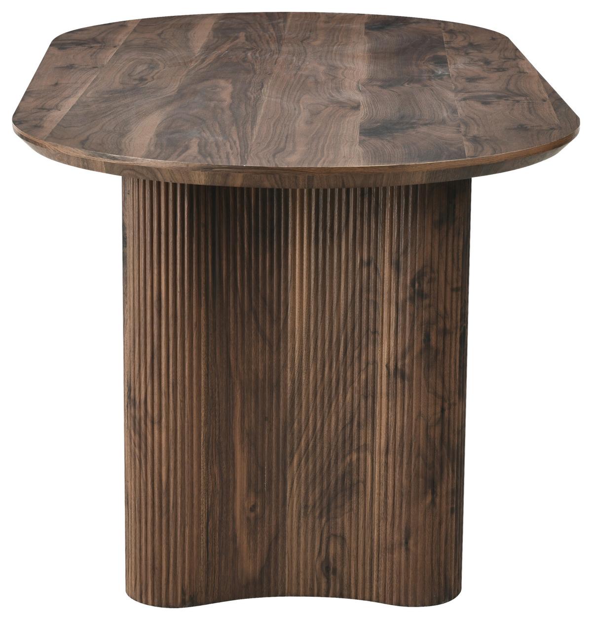 Jedilna Miza Edda, Barva Oreha, 180x90 - barva oreha, Basics, leseni material (180/90/75cm) - Livetastic