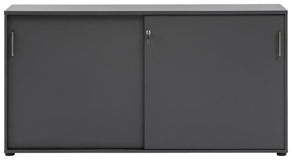 Aktenschrank "Serie 1500" , anthrazit - Anthrazit, KONVENTIONELL, Holzwerkstoff (160/84,2/41cm) - MID.YOU