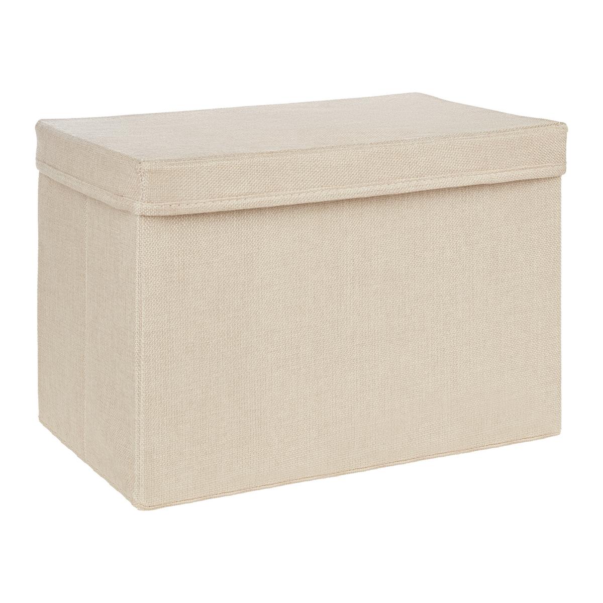 Faltbox Cindy in Beige ca. 23l - Beige, MODERN, Karton/Textil (38/26/24cm) - Mömax