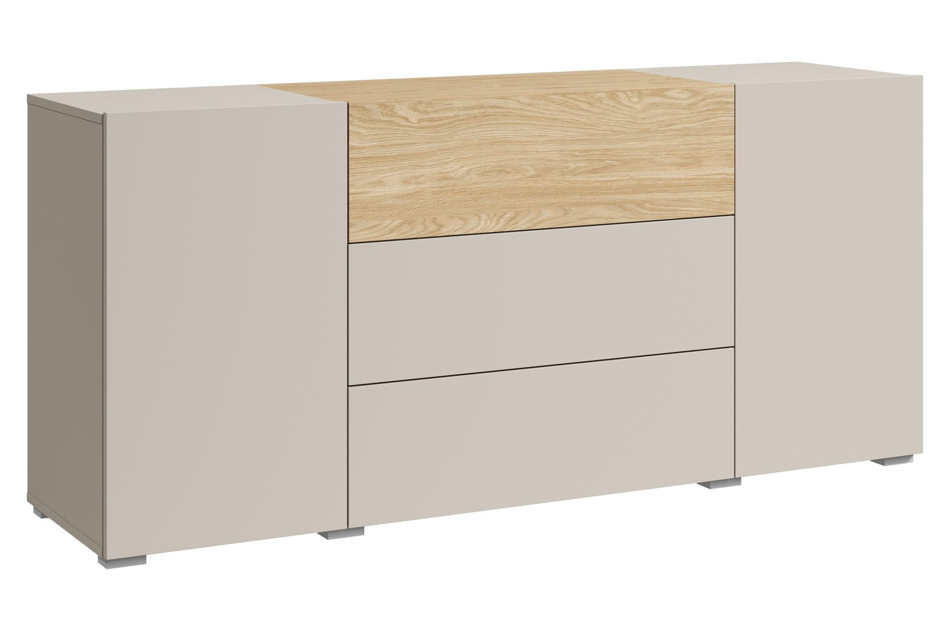 Sideboard 150cm Berlin 150 Kaschmir/Eichefarben - Kaschmir/Eichefarben, Design, Holzwerkstoff/Kunststoff (150/68/38,5cm) - P & B
